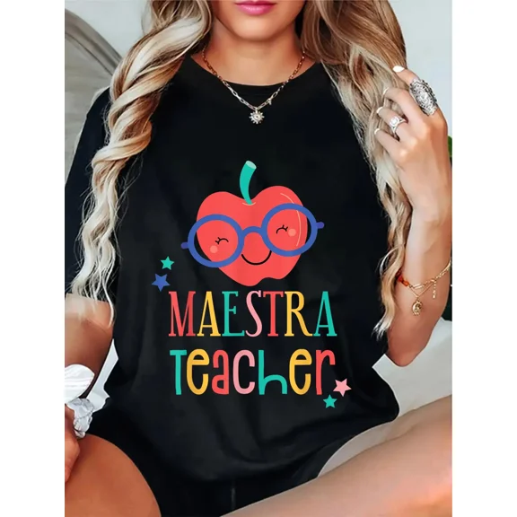 Unisex Cute Maestra Teacher T-Shirt Gifts for Teachers Tell Me in Spanish Gifts