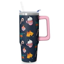 Winter Goodwill 30oz Christmas Tumbler with Handle, Holiday Festive Coffee Cup with Straw, Stainless Steel Insulated Mug, Xmas Gifts for Women