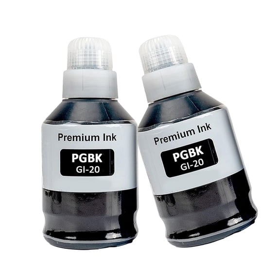 GI-20 GI20 Ink Refill Bottles Kit Compatible for PIXMA G6020 G7020 G5020 MegaTank Printers, Compatible for GI-20 GI20 Ink Refill Bottles, 170mL Black Ink Refill (Black*3)