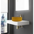thumbnail image 3 of Scotch 16" Round Decorative Gold Vessel Glass Sinks With 30" White Base, 3 of 7