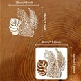 thumbnail image 2 of 1PC Leopard Stencil 11.8x11.8inch Reusable Tropical Leaf Painting Drawing Stencil, 2 of 7