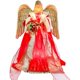 thumbnail image 1 of wonima02 Angel Christmas Tree Topper with Lights, Red & Gold Angel, Lighted Vintage Christmas Tree Topper Decorations Holiday Home Office, 1 of 1