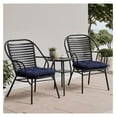 thumbnail image 5 of Indoor Outdoor Wicker Patio Seat Cushion Navy Blue Chair Waterproof U Shaped Seat Cushion for Home Garden Use 18" X 18", 5 of 7