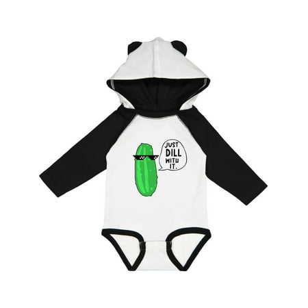 

Inktastic Just Dill with It Chill Dill Pickle in Sunglasses Gift Baby Boy or Baby Girl Long Sleeve Bodysuit
