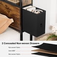 thumbnail image 6 of GUNAITO King Bed Frame with 2 Drawers Headboard Platform Bed Frame with LED Lights Charging Station Rustic Brown, 6 of 9