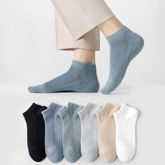 Ankle Socks for Mens - Ultra Thin Breathable Cotton Sport Socks - Athletic, Running, Low Cut, No Show Black One Size