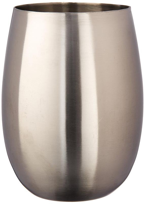 Formal & Outdoor Use Stainless Steel Stemless Glass/Drinking Tumbler glass Silver Color 4.5 Inch Unbreakable Daily