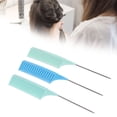 thumbnail image 1 of Foiling Comb, Glossy Round Long Lasting Professional Reliable Convenient Practical Hair Comb  for Barber Shops for Salon for Individual Hairdressing Set 2, 1 of 8