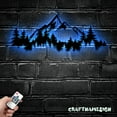 thumbnail image 2 of Craftnamesign Nature Mountain Forest Metal Sign LED Light, Hill Tree Adventure Sign, Hiking Decor, 2 of 5