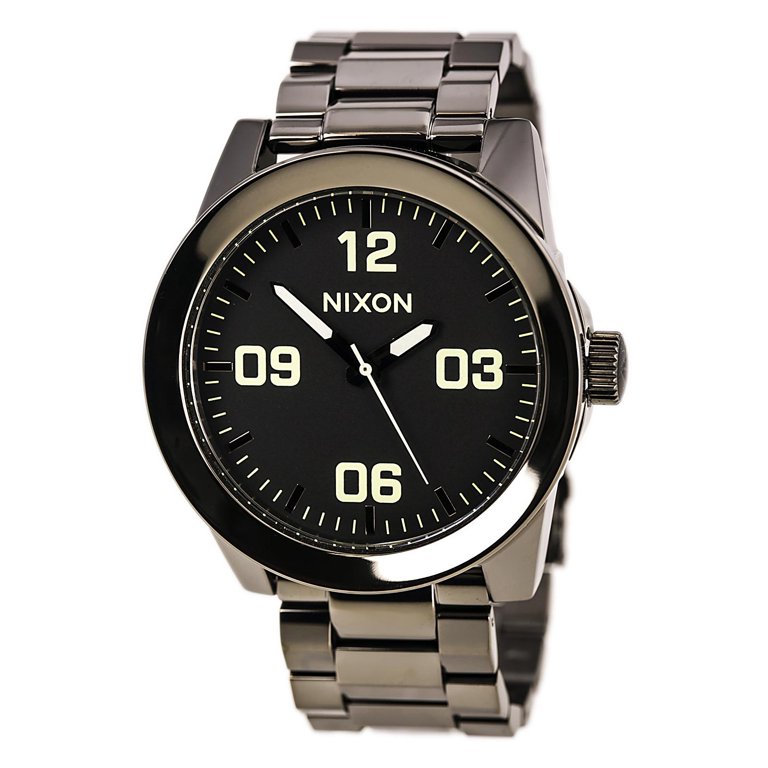gunmetal corporal stainless steel watch