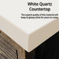 thumbnail image 6 of 60"x22" Grey Oak Double Bath Vanity, White Quartz Top Sealed, Faucet , 28" Mirrors - Bathroom Supply Vanity With Top, And Essentials, 6 of 7