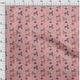 thumbnail image 4 of oneOone Tissu Viscose Chiffon Rose Matériel de Robe de Cirque Tissu Imprimé Tissu au Mètre 42 Pouces de Large-Aa, 4 of 5