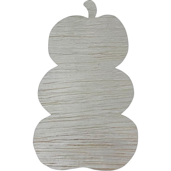 Unfinished Fall Stack Pumpkins Shape, 8'' Paintable Craft
