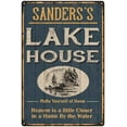 thumbnail image 1 of SANDERS'S Lake House Blue Cabin Home Decor 8 x 12 High Gloss Metal 208120038088, 1 of 1