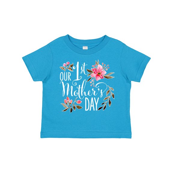 Inktastic Our First Mother's Day- pink flowers Boys or Girls Toddler T-Shirt