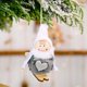 thumbnail image 2 of Decoración de Navidad postura sentada colgante pierna Ángel muñeca colgante árbol de Navidad pequeño ángel colgante regalo colgante Wmkox8yii  fhajkh3845, 2 of 3