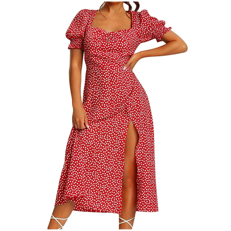 Women's Dresses Red Dresses for Women Wedding Guest Dresses for Women Swiss  Dot Ruched Bust Cami Dress Dress for Women (Color : Red, Size : X-Small) at   Women's Clothing store