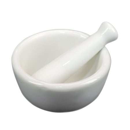 Fox Run White Porcelain Mini Mortar & Pestle Set Grind Spices, Herbs, (Best Mortar And Pestle For Grinding Spices)