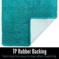 thumbnail image 4 of Alfombra de baño LOCHAS Luxury Shaggy, 60 x 180 cm, microfibra azul turquesa, 4 of 5