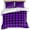 Purple, variant on 3 Piece Black Orange Plaid Duvet Cover Set Full Size, Microfiber Comforter/Quilt Cover with Corner Ties and 2 Pillowcases, Farmhouse Buffalo Check Gingham All Season Soft Bedding with Zipper Closure