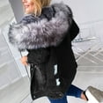 thumbnail image 5 of Xmyrz Fall Jackets For Women 2025 Outgoing Long Sleeve Comfy Fleece-Lined Thickened Baggy Denim Jacket Ripped Top Coat Outerwear Jacket, 5 of 5