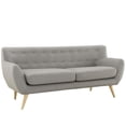 thumbnail image 2 of Modway Remark Modern Upholstered Fabric Tufted Sofa in Light Gray, 2 of 6