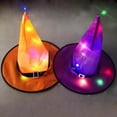 thumbnail image 6 of Halloween Decorations Witch Hat Outdoor Hanging Lighted Glowing Witch Hat Decorations Halloween Led Glowing String Battery Operated Halloween Decor for Outdoor, 6 of 8