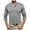 Gray, variant on Fashionable Mens Long Sleeve Muscle T Shirts Round-neck Solid-Color Casual Buttons S-3XL