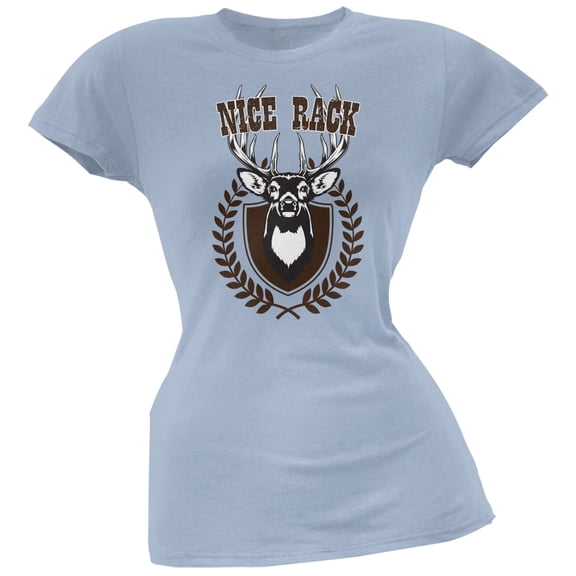 Nice Rack Light Blue Juniors Soft T-Shirt - 2X-Large