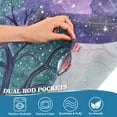 thumbnail image 3 of Yayeee Kitchen Curtains Tier Pair Light Filtering 27"x36" Rod Pocket Short Cafe Window Panel, Moonlight Forest, 3 of 7