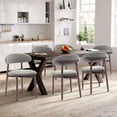 thumbnail image 4 of AFO Set of 6 Upholstered Dining Chair, Modern Wooden Kitchen Side Chair with Padded Seat for Dining Room and Café, Green, 4 of 13
