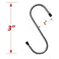 thumbnail image 2 of Wideskall 3" inch Zine Plated Metal Steel S Hooks for Hanging Pack of 20, 2 of 3