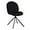 Black-velvet, variant on PU Leather Swivel Office Chair No Wheels, Small Comfy Mid Century Armless Desk Chair, Cute Swivel Vanity Chairs No Wheels for Small Spaces, Bedroom,Living Room,Home Office, Black