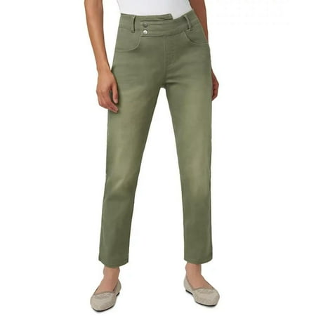 Hue Women's High-Rise Denim Green Girlfriend Leggings S