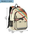 thumbnail image 2 of FORMRS Unisex School Backpack 17" Student Travel Bag with Laptop Compartment, Colorful Plane Stripes, 2 of 7