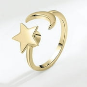 NumWeiTong Ring,Star Rotating Female Opening Can Be Rotated And Variable Star And Finger
