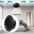 thumbnail image 4 of Lefu Black ABS Round Ventilation Hose Diffuser Grille Cover Wall Ceiling Mounting, 4 of 6