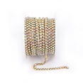 thumbnail image 1 of VC Crystal SS6-SS18(2mm-4.5mm)Silver/Gold Base Clear Crystal Dense Rhinestone Chain Apparel Sewing Glass Rhinestone Cup Chain, 1 of 7
