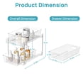 thumbnail image 3 of 2 Paquete de Organizador de Baño Deslizante,Estantes De AcríLico, Organización de Despensa y Almacenamiento Para ClóSet, Encimera, Despensa, Transparente (Transparente-2pack), 3 of 7