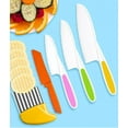 thumbnail image 5 of 5Pcs Kids Knife Set, Kids Safe Cooking Knives, Nylon Kids Kitchen Knife with Crinkle Cutter for Real Cooking & Cutting Fruit, Bread, Lettuce, Type 4, 5 of 5