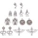 thumbnail image 1 of 1 caja con 16 dijes egipcios de plata en 8 estilos: Ojo de Horus, Faraón, Serpiente, Cobra, Ángel, Pirámide, planos y redondos, estilo tibetano., 1 of 9