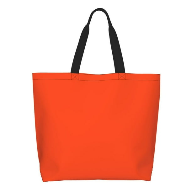 Disketp Orange Bolsa Tote Estampada para Mujer, Bolso de Hombro y de Mano para Compras y Viajes