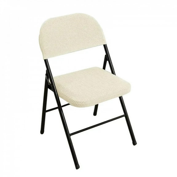 Polar Fleece Household Folding Dining Chairs Cover Durable Backrest Chair Cover Computer Dust-proof Chair Slipcover for Home