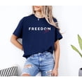 thumbnail image 3 of Freedom Graphic T-Shirt Patriotic Liberty Tee Unisex Cotton Shirt, 3 of 4