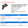 thumbnail image 2 of Power Steering Fluid Reservoir with Cap - Compatible with 2006 - 2011 Ford Focus (From 10/03/2005) 2007 2008 2009 2010, 2 of 2