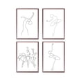 thumbnail image 3 of Impresión abstracta de bailarina, dibujo corporal de una línea, pintura en lienzo, obra de arte en blanco y negro, imagen de baile, póster, decoración de pared para habitación de niña, 3 of 5