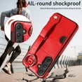 thumbnail image 4 of TECH CIRCLE Case for Samsung Galaxy A35 (6.6") 2024 - Lightweight Leather Phone Case with Stand & Card Holder & Buckle & Hand Strap, Protective Functional Cover, Red, 4 of 8