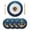 Blue, variant on Yellow Anchor Round 13 Inch Placemats Set of 4, Coastal Nautical Anchor Navy Blue HeatResistant Non Slip Place Mats for Dining Table, Wipeable Braided Kitchen Table Mats for Housewarming