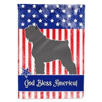 Carolines Treasures BB8383CHF Bouvier des Flandres American Flag Canvas House Size  Large multicolor