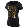 thumbnail image 2 of Women's G-III 4Her by Carl Banks Black Golden State Warriors Super-Slim Fit Lightweight Basketball Love T-Shirt, 2 of 3